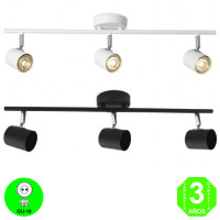 Aplique Regleta MIGA3 focos Orientables Color Blanco o Negro [ALMIGA3MB]