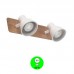 Regleta Aplique 2 Focos Orientables base madera natural [ALMIKO2BN]