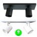 Regleta Aplique 2 Focos Orientables GU10 Blanco o Negro [ALRF772BN]