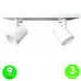 Regleta Aplique RF 2 Focos Orientables GU10 Blanco o Negro [ALRF772MB]