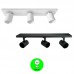 Regleta Aplique 3 Focos Orientables GU10 Blanco o Negro [ALRF773BN]