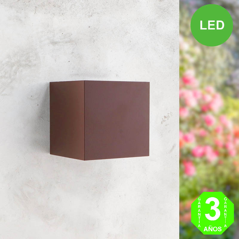 Aplique Led Cube Rust Pared IP54 12W [AL6181LM]
