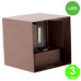Aplique Led Cube Rust Pared IP54 12W [AL6181LM]