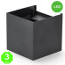 Aplique Led CUBE BLACK Pared IP54 12W [AL6184LM]