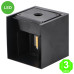 Aplique Led CUBE BLACK Pared IP54 12W [AL6184LM]