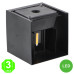 Aplique Led CUBE BLACK Pared IP54 12W [AL6184LM]