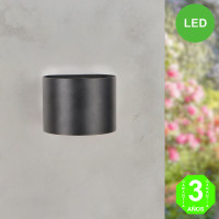 Aplique Led ROUND BLACK Pared IP54 12W [AL6186LM]