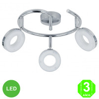 Aplique Plafón Led Spiral3 Focos Orientables Cromado [AL103968LCL]
