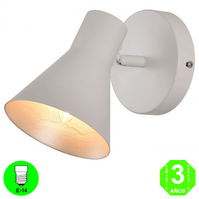 Aplique APB Color Blanco Mate interior Plata Orientable [AL104961LCL]