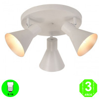 Aplique Plafón Vint3 focos Orientables Color Blanco Mate interior Plata [AL104963LCL]