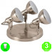 Aplique Plafón Retro3 focos Orientables Color Níquel interior Blanco [AL104977LCL]