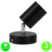 Aplique Pared o Techo Black Orientable y Giratorio [AL4505LM]
