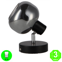 Aplique Pared o Techo Glass Orientable y Giratorio color Negro [AL4517LM]