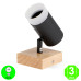 Aplique Pared o Techo Black Wood Orientable y Giratorio color Negro Madera [AL4521LM]