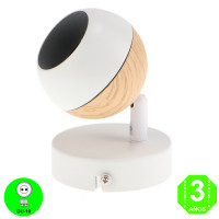 Aplique Pared o Techo Orce Wood Orientable y Giratorio color Negro Madera [AL4528LM]