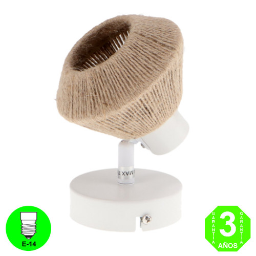 Aplique Pared o Techo Baza Orientable y Giratorio color Blanco [AL4529LM]