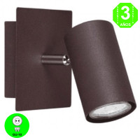 Aplique Orientable Basil Color Marrón Oxido Pared o techo [ALBASIL1MB]