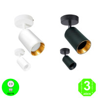 Aplique Orientable FUB Color Blanco o Negro Pared o techo [ALFB398MB]