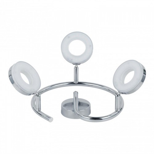 Aplique Plafón 3 Focos LED 18W 4000K Espiral Circular Cromado
