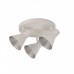 Aplique Plafón 3 focos E14 Bombilla Color Blanco Mate interior Plata Orientable