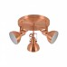 Aplique Plafón 3 focos Retro Bombilla E14 Color Oro Rosa interior Blanco
