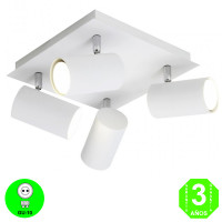 Aplique Plafón Cuadrado MARLEY4 Color Blanco focos Orientables [ALMARLEY4BMB]