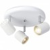 Aplique Plafón Circular 3 focos Bombillas MR16 GU10 Color Blanco o Negro