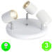 Aplique Plafón MIGA3P focos Orientables Color Blanco o Negro [ALMIGA3PMB]