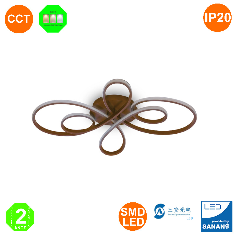 Plafón Lámpara Led Fleow 62W IP20 5580Lm CCT