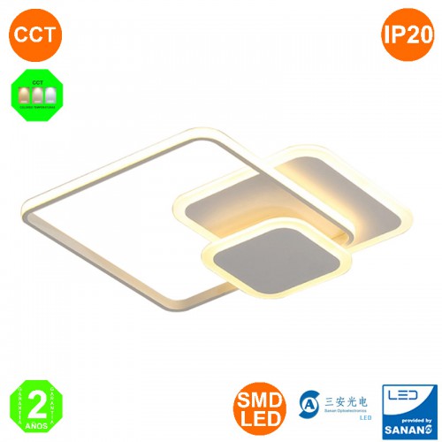 Plafón Lámpara Led Square 45W IP20 4050Lm CCT