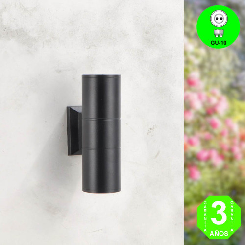 Aplique Pared TUBE Black color Negro IP54 [AL6189LM]