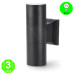 Aplique Pared TUBE Black color Negro IP54 [AL6189LM]