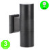 Aplique Pared TUBE Black color Negro IP54 [AL6189LM]