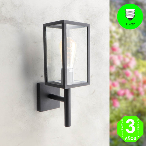 Aplique Pared DUCTE color Negro IP44 [AL7411LM]