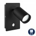 Aplique Foco Orientable pared Color Blanco o Negro (Sin Bombillas)