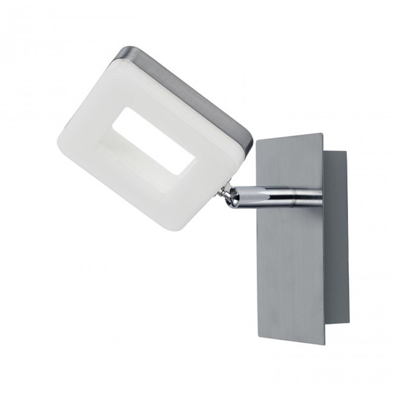 Aplique Pared 1 Foco LED 6W 4000K Cuadrado Níquel