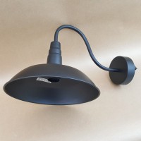 Aplique Pared Brazo Retro 1 foco Bombilla E27 Color Negro (sin lámparas)
