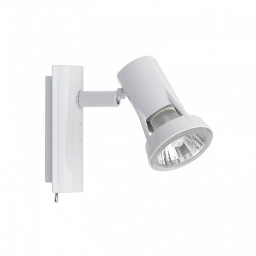 Aplique Pared Teja 1 foco Bombilla MR16 GU10 Color Blanco