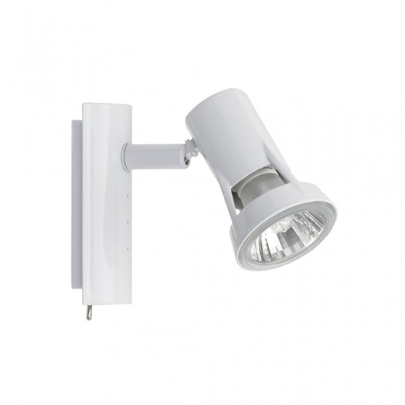 Aplique Pared Teja 1 foco Bombilla MR16 GU10 Color Blanco