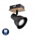 Aplique 1 Foco Orientable con base de madera natural color Blanco o Negro Sin Bombillas