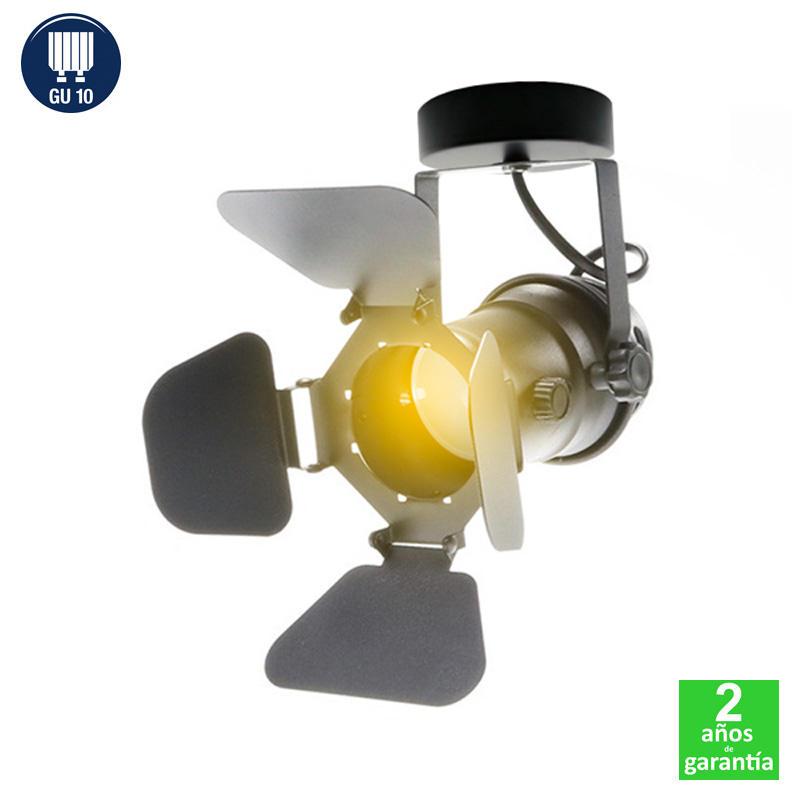 Aplique Plafón Movie GU10 IP20 Negro (Sin Bombillas)
