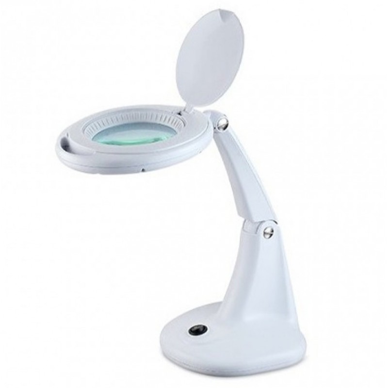 Flexo LED 10W Articulado con Lupa Color Blanco