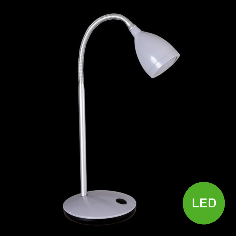 Flexo Sobremesa LED 4W Color Gris Plata brazo Flexible