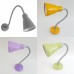Flexo Pared 1 x E14 Color Lila - Malva, Mango - Pistacho brazo Flexible