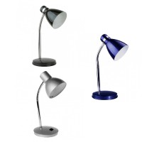 Flexo Sobremesa 1 x E14 Color Azul, Negro o Gris Metalizado brazo Flexible Flexo Sobremesa 1 x E14 Color Azul, Negro o Gris Metalizado brazo Flexible