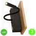 Aplique Flexo Led con USB Interruptor base de madera Pared [ALFP2702MB]