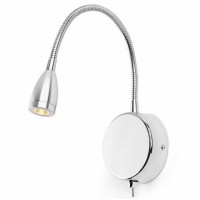 Flexo Aplique Pared LED 3W 3000K Color Cromado con Interruptor