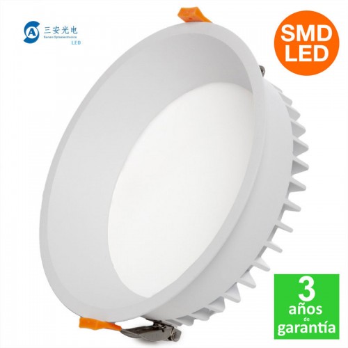 Foco Downlight Led Anti Deslumbrante Luxtar 50W 4000Lm UGR19 Ø Corte 200mm [LM-LM4264]