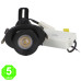 Foco Downlight Led Cob CCT Track Circular 10W Negro UGR 19 Orientable [AL4137GA]