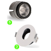 Kit Foco Módulo Arumled COB Aro Maka Driver Lifud 7W [AL43014330LM]
